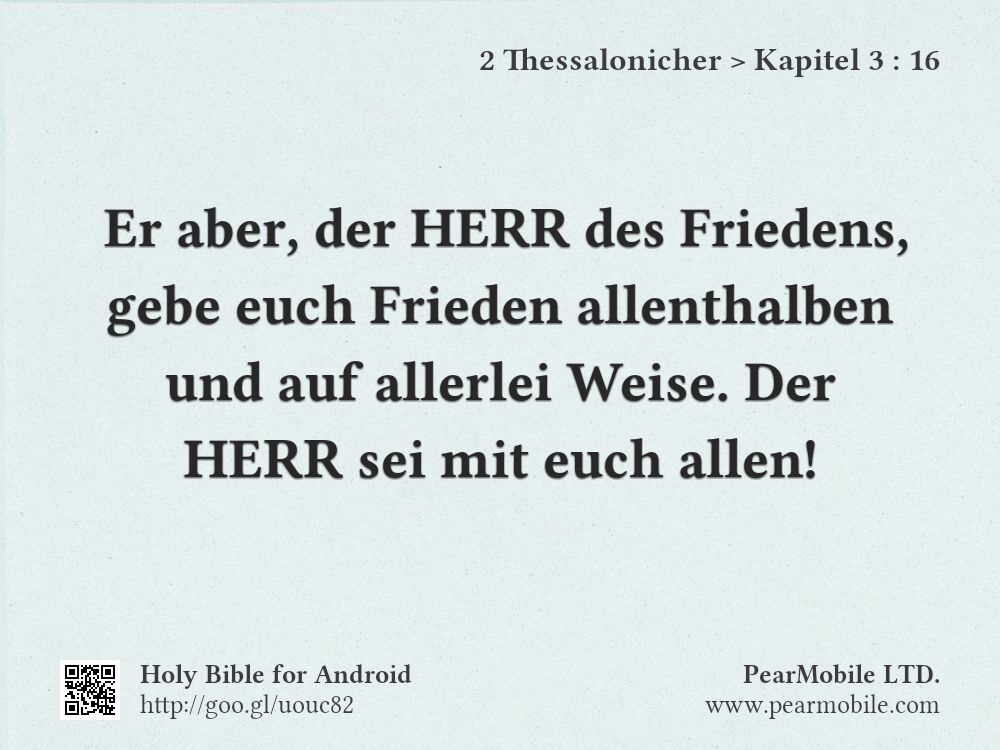 2 Thessalonicher, Kapitel 3:16